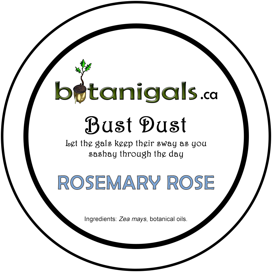 Bust Dust label ROSEMARY ROSE for 3in sticker